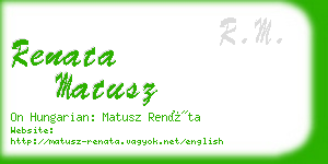 renata matusz business card